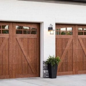 residential garage door double brown doors