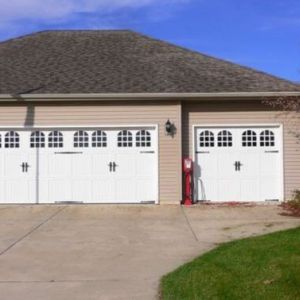 residential garage door white