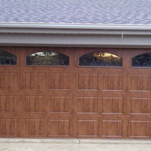 residential garage door brown