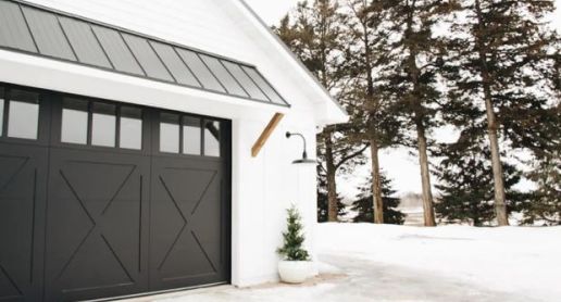 close up of garage door